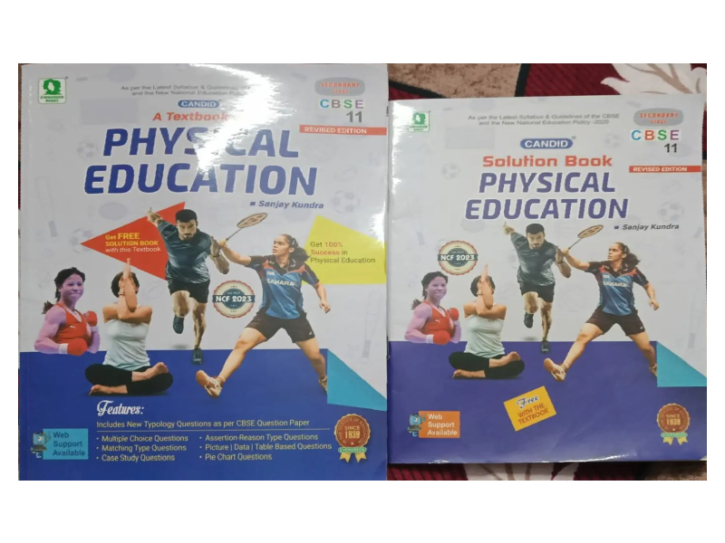 Physical education book + solution book for class 11 by Sanjay kundra